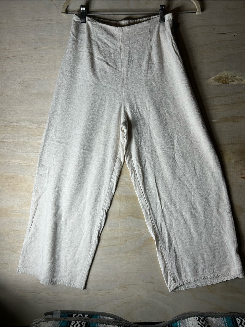 Sienna Sky Cream Elastic-Waist Wide Leg Pants